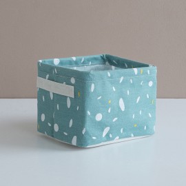 Printed Storage Box Cotton Linen Storage Basket Desktop Sundries Toy Storage Box Bathroom Cosmetic Storage Box