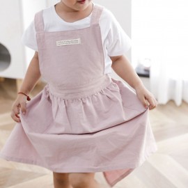 Pure Washed Cotton Parent-child Apron Cotton And Linen Painting Dinner Kindergarten Children Anti-fouling Cute Apron Smock