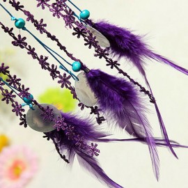 Purple Feather Dream Catcher Handmade Window Wall Hanging Car Decor Oranments Craft