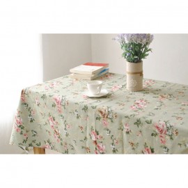 Rectangle Pastoral Style Thicken Cotton Linen Tablecloth Tableware Mat Desk Cover Home Decor