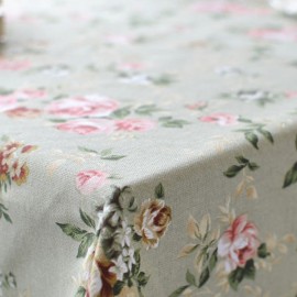 Rectangle Pastoral Style Thicken Cotton Linen Tablecloth Tableware Mat Desk Cover Home Decor