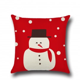 Retro Cartoon Christmas Santa Printed Throw Pillow Cases Home Sofa Cushion Cover Christmas Decor