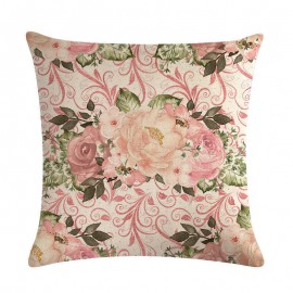 Retro Pattern Series Linen Pillow Cover Cushion Cover