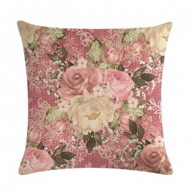 Retro Pattern Series Linen Pillow Cover Cushion Cover