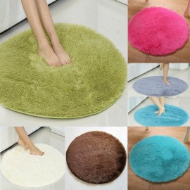 Round Fluffy Rugs Anti-Skid Shaggy Area Rug Room Home Bedroom Carpet Floor Mat