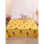 Small Fresh Pure Cotton Carrot Print Bedroom Single Sheets