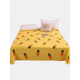 Small Fresh Pure Cotton Carrot Print Bedroom Single Sheets