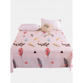 Small Fresh Pure Cotton Leaves Print Bedroom Single Sheets