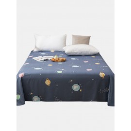 Small Fresh Pure Cotton Planets Print Bedroom Single Sheets