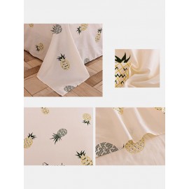 Small Fresh Pure Cotton Print Sheets Bedding Bedroom Pineapple Single Double Sheets