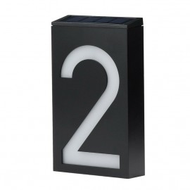 Solar House Number Digital Light Solar Wall Light Outdoor Waterproof Sign Wall Light Garden Light