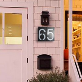 Solar House Number Digital Light Solar Wall Light Outdoor Waterproof Sign Wall Light Garden Light