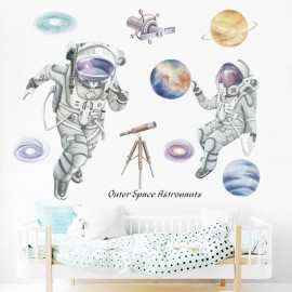 Space Theme Astronaut Wall Sticker Dormitory Living Room Wall Decor Self-Adhesive Bedroom 3D Decoration