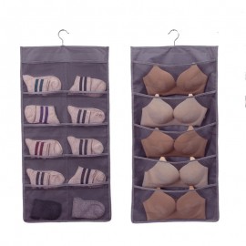 Storage Hanging Bag Hanging Oxford Cloth Wall Hanging Fabric Large Capacity Double Underwear Socks Storage Bag