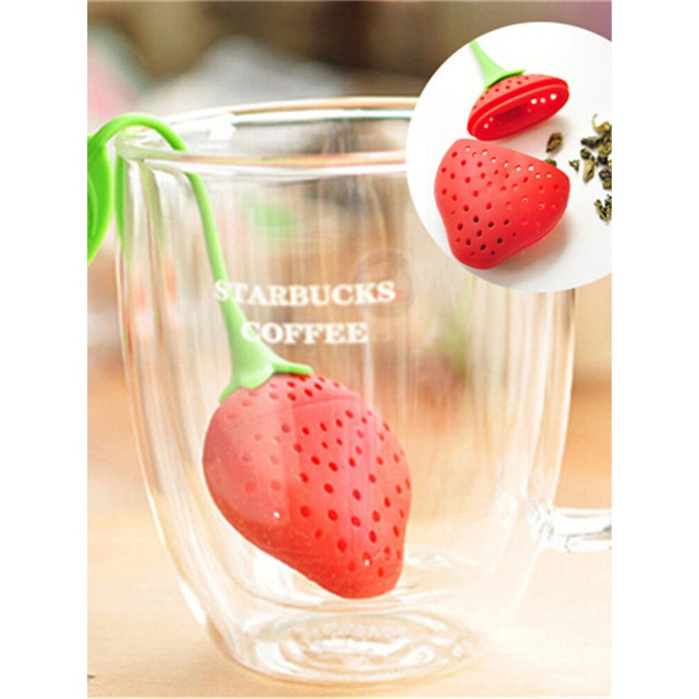 Strawberry Tea Strainer Tea Bags Silicone Loose-leaf Tea Infuser Filter Diffuser Fun Cartoon Tea Accessories