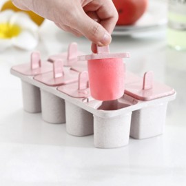 Summer Popsicle Mold Cute Straw Ice Tray Straw Material 8 Grids