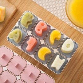 Summer Popsicle Mold Cute Straw Ice Tray Straw Material 8 Grids