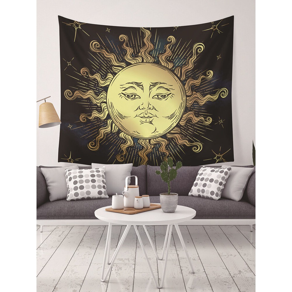 Sun Moon Mandala Pattern Tapestry Wall Hanging Tapestries Living Room Bedroom Decoration