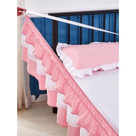 Three-layer Bed Skirt Princess Colorful Bed Skirt Wrap Around Bed Skirt Comfort Wrinkle Resistant Wrap For Bedroom