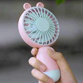 Three-speed USB Charging Cartoon Mini Portable Cute Fun Handheld Pocket Fan