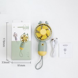 Three-speed USB Charging Cartoon Mini Portable Cute Fun Handheld Pocket Fan