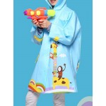 Toddler Girls and Boys Cartoon Colorful Hooded Thicken EVA Raincoat For 3-15Y