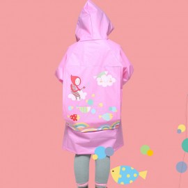 Toddler Girls and Boys Cartoon Colorful Hooded Thicken EVA Raincoat For 3-15Y