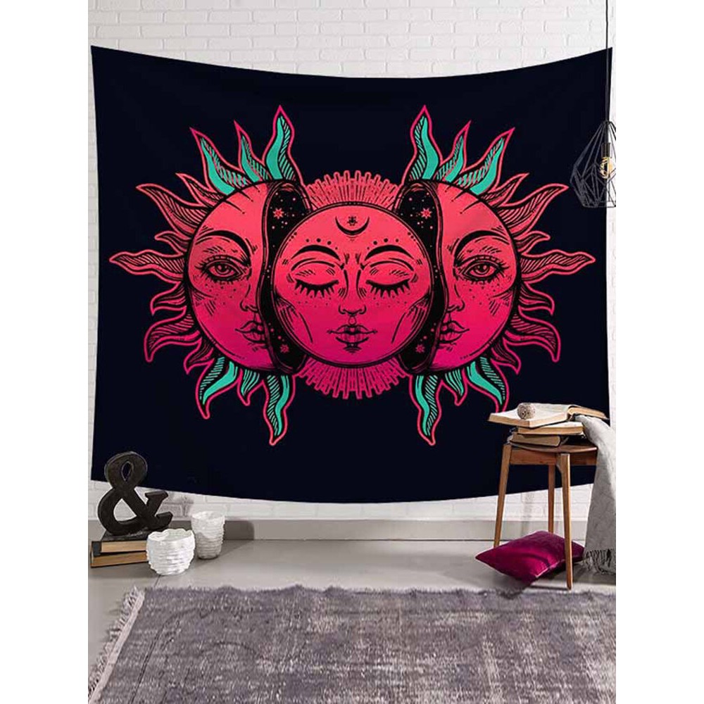 Wall Hanging Moon And Sun Mandala Tapestry Bohemian Bedspread Decoration