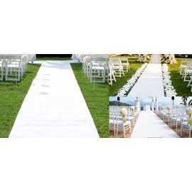 White Wedding Carpet Aisle Runner Floor Marriage Ceremony Bride Event 5 Sizes