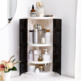 Multifunction 2/3 Tier Corner Storage Organizer Rack Holder Plastic Wall Mounted Shelving Kitchen Bathroom