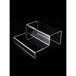 2 Tier Step Acrylic Display Riser Stand Jewellery Shoes Retail Counter Showcase